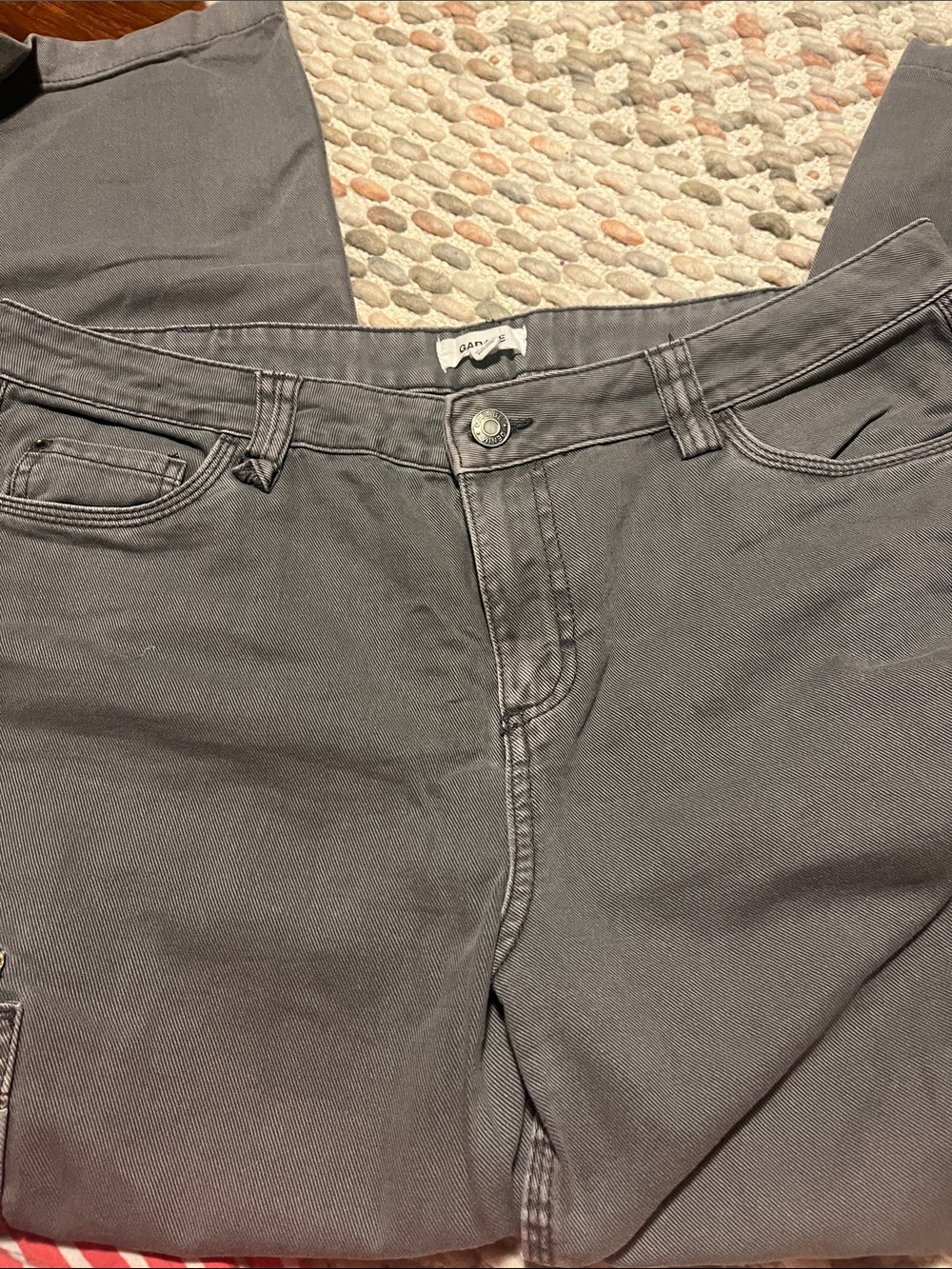 Garage Charcoal Gray High-Waist Jeans